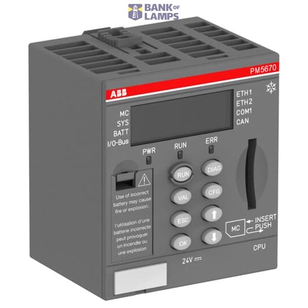 PM5670-2ETH-XC: AC500, Programming Control, 160 MB, 24VDC, 2xETHERNET, 1xRS232/485, CAN, image 1