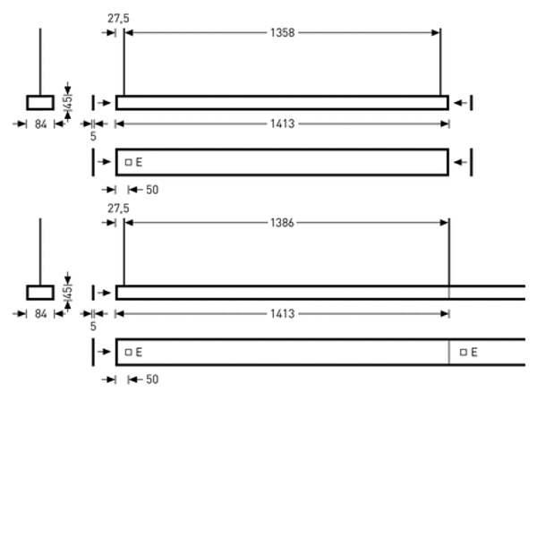 Suspended luminaires Solvan Flow H Lens White rectangular ETDD 44W 6400lm Wide reduced glare UGR19 (W19) IK03 3 SDCM image 1