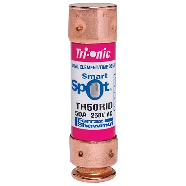 Fuse TR-R Class RK5 Time-Delay 250VAC 250VDC 50A Ferrule SmartSpot® image 1