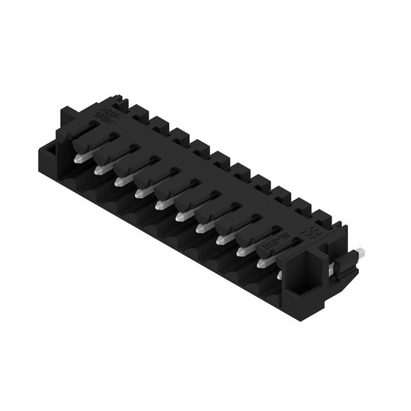 PCB plug-in connector, male header, Clip-on flange, THT/THR solder connection, 3.50 mm, Number of poles: 11, 90°, Solder pin length (l): 1.5 mm, tinned, black, Box image 2