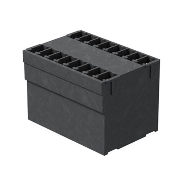 PCB plug-in connector, male header, closed side, THT/THR solder connection, 3.81 mm, Number of poles: 28, 180°, Solder pin length (l): 3.2 mm, tinned, black, Box image 1