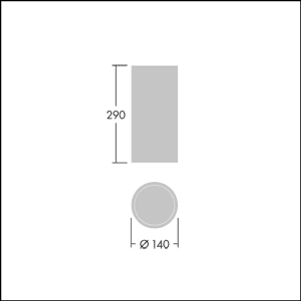 CESAR AMP M CEI 1L930FX RD ANT - LED wall mounted luminaire image 2
