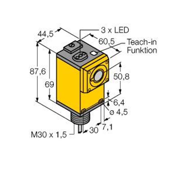 Ultrasonic Sensor diffuse mode sensor   Q45ULIU64ACR image 1