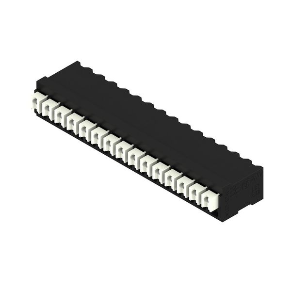 Printed circuit board terminals, 3.50 mm, Number of poles: 15, 90°, Solder pin length (l): 1.5 mm, black, PUSH IN with actuator, Clamping range, max. : 1.5 mm², Tube image 2