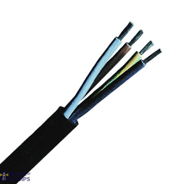 Rubber Insulated and Sheathed Cables H05RR-F2x0,75 black,VDE image 1