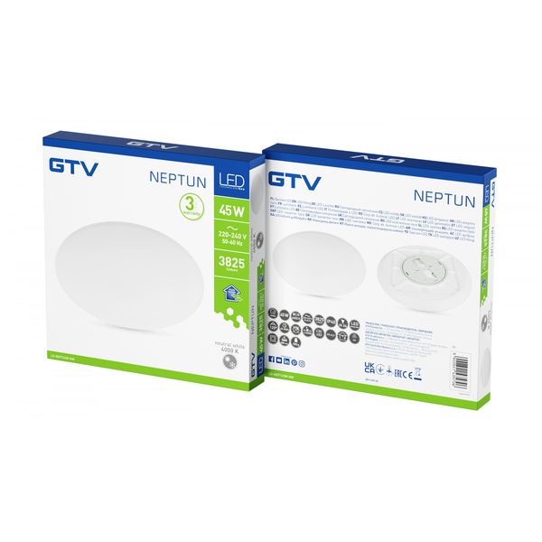 LED luminaire NEPTUN, 45 W, 3825 lm, 4000K, AC220-240V, IP40, Ø480 mm image 1