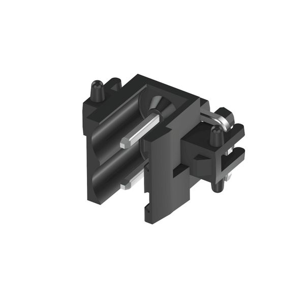 PCB plug-in connector, male header, open side, THT solder connection, 5.08 mm, Number of poles: 2, 180°, Solder pin length (l): 2.4 mm, tinned, black, Box image 2