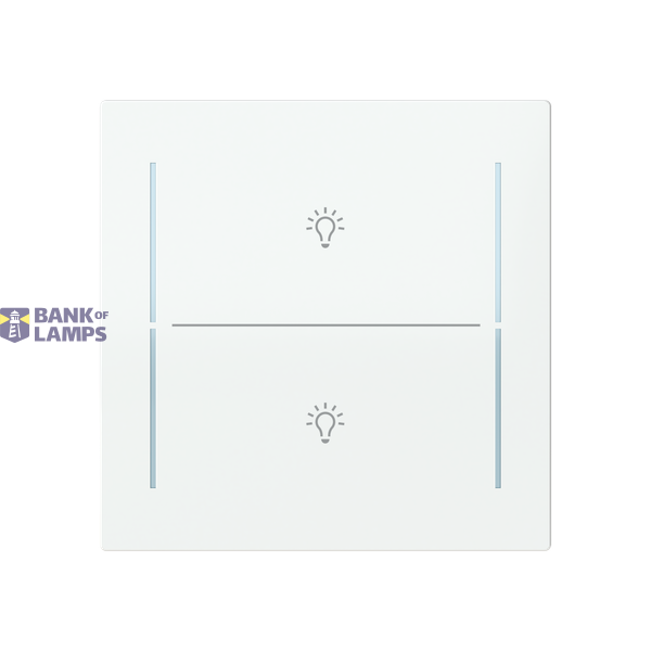 LFBT/A.2.70.1-44G Cover plate with legend with Symbol "light" studio white - Trevion® image 1