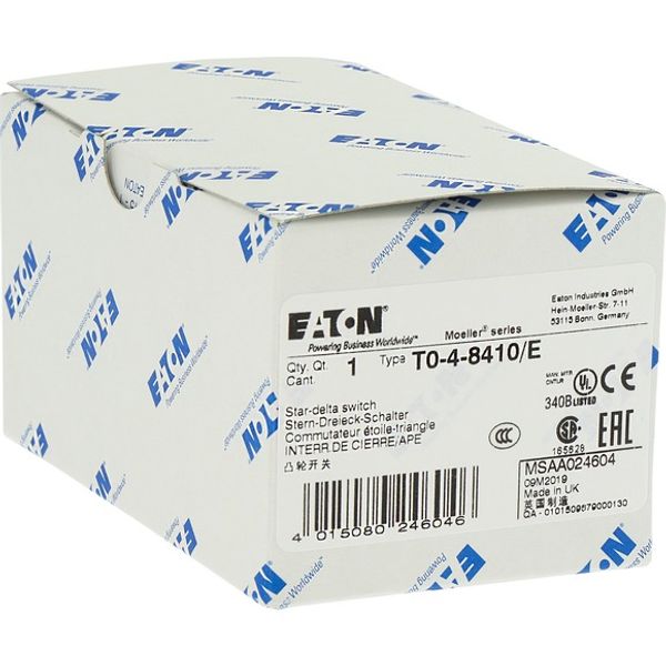 T0-4-8410/E Star-delta switches, T0, 20 A, flush mounting, 4 contact unit(s), Contacts: 8, 60 °, maintained, With 0 (Off) position, 0-Y-D, Design number 8410 image 5