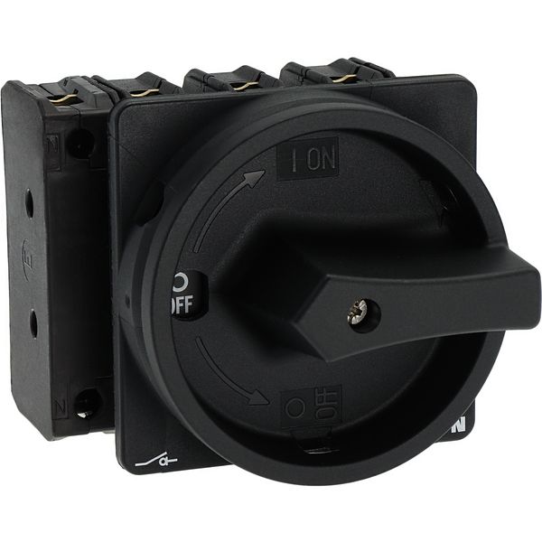 P3-100/EA/SVB-SW/N/HI11 Main switch, P3, 100 A, flush mounting, 3 pole + N, 1 N/O, 1 N/C, STOP function, With black rotary handle and locking ring, Lockable in the 0 (Off) po image 21