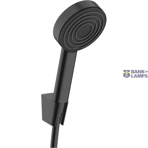 Pulsify 105 1jet, hand shower set with holder and shower cord 1250mm, matte black image 1
