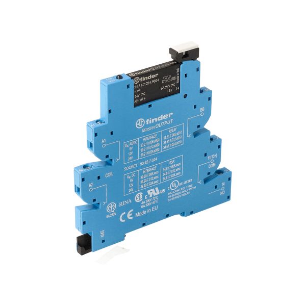 Rel. interface SSR MasterOUTPUT screw In.24VDC/SEN/1NO Out.6A/24VDC (39.20.7.024.9024) image 4