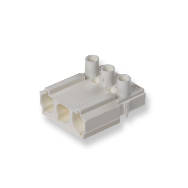 Coupler 3-p plug, narrow, wht image 1