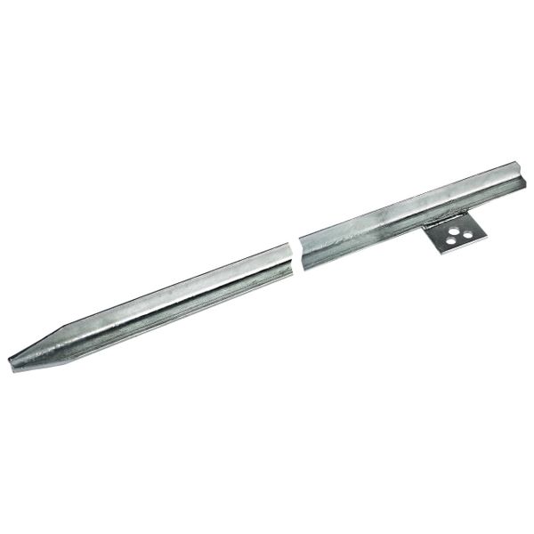Profiled earth rod 50x50x3mm St/tZn L 1000mm w. connection bores D 11/ image 1