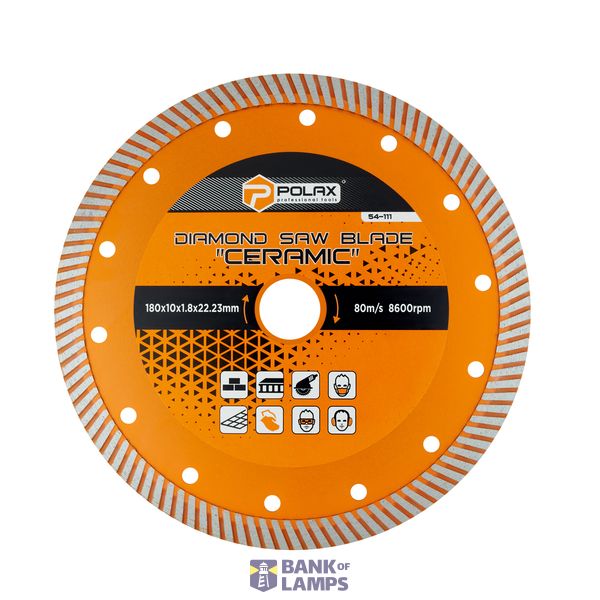 Diamond saw blade "Ceramic" 180x10x1.8x22.23mm image 1