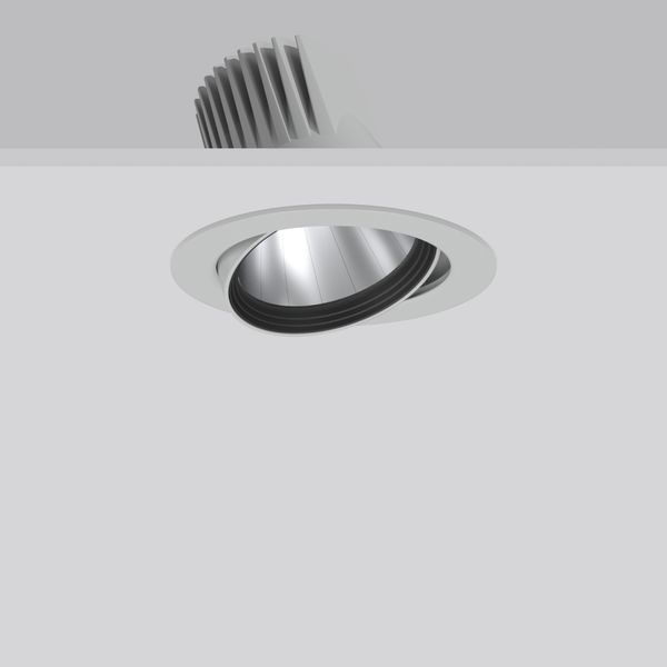 RONDOS maxi, 25 W, 3050 lm, 927, silver, on/off Recessed projectors, D image 1