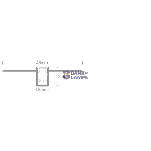 TRIMLESS PROFILE 2m FOR 5mm STRIPS + PC OPAL DIFF image 3