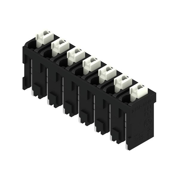 Printed circuit board terminals, 5.00 mm, Number of poles: 7, 180°, Solder pin length (l): 1.5 mm, black, PUSH IN with actuator, Clamping range, max. : 1.5 mm², Tube image 2