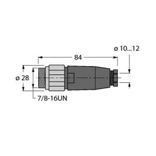 Field-Wireable Connector 7/8″ Male, Straight   BSV4140-0/13.5 image 1