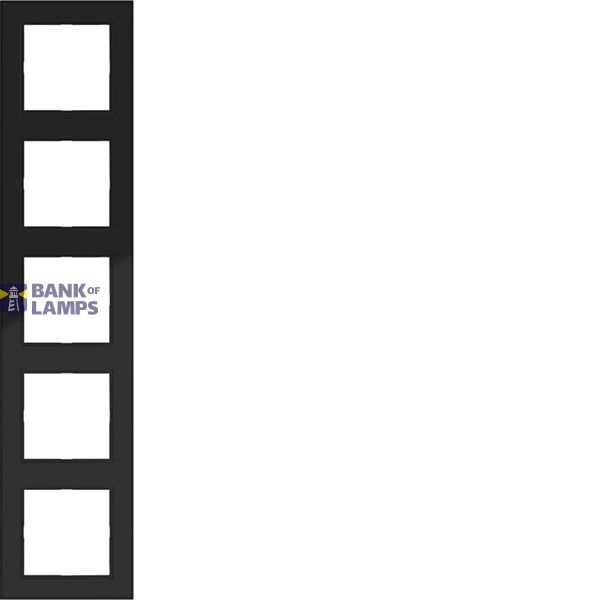 Cover frame 5-way, A.1, night black glossy image 1