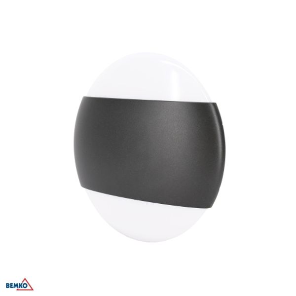 LED OUTDOOR DECORATIVE LIGHTS VALANT 10W 4000K 850LM IP65 160X56MM CIRCLE GRAPHITE image 1