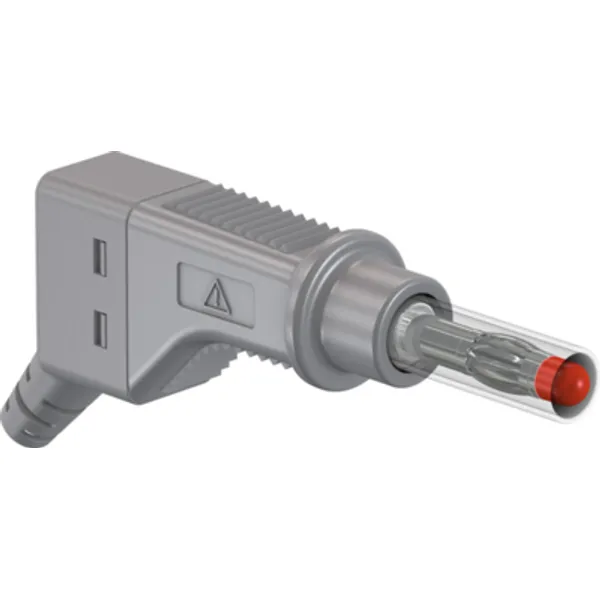 4 mm plug, screw connection, 2.5 mm², CAT II, gray, 66.9328-28 image 1
