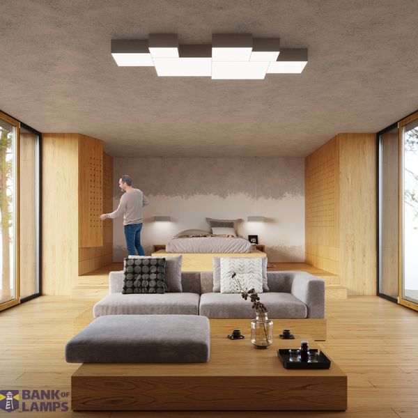 CEILING LAMP HORUS 45 GREY E27 3X60W IP20 image 8