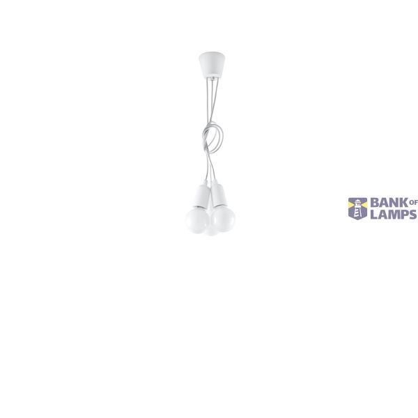 HANGING LAMP DIEGO 3 WHITE E27 3X60W IP20 image 10
