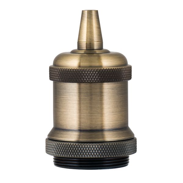 Retro Lampholder Alu E27 Compl. Bronze Antique image 1