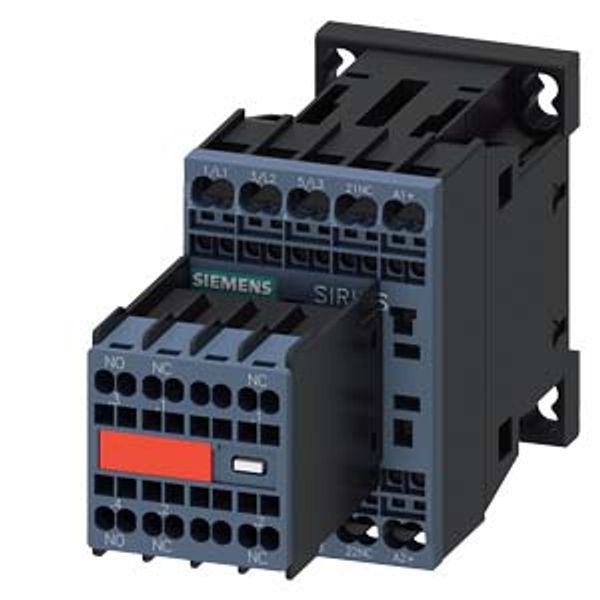 power contactor, AC-3e/AC-3, 7 A, 3 kW / 400 V, 3-pole, 110 V DC, auxiliary image 2