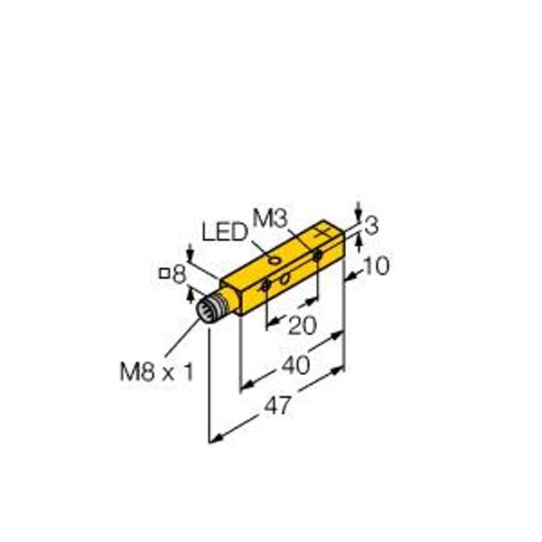Inductive Sensor With Extended Switching Distance   NI4U-Q8SE-AN6X-V1131 image 1