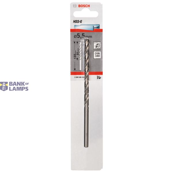 Metal drill bits HSS-G, DIN 340 5,5 x 91 x 139 mm 1 pcs. image 2