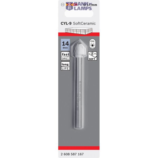 Tile drill bit CYL-9 Ceramic 14 x 90 mm image 2