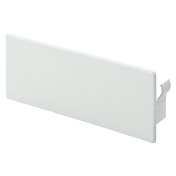 PLASTIC WALL GUTTER END PIECE H130xD70 WHITE RAL9010 image 1