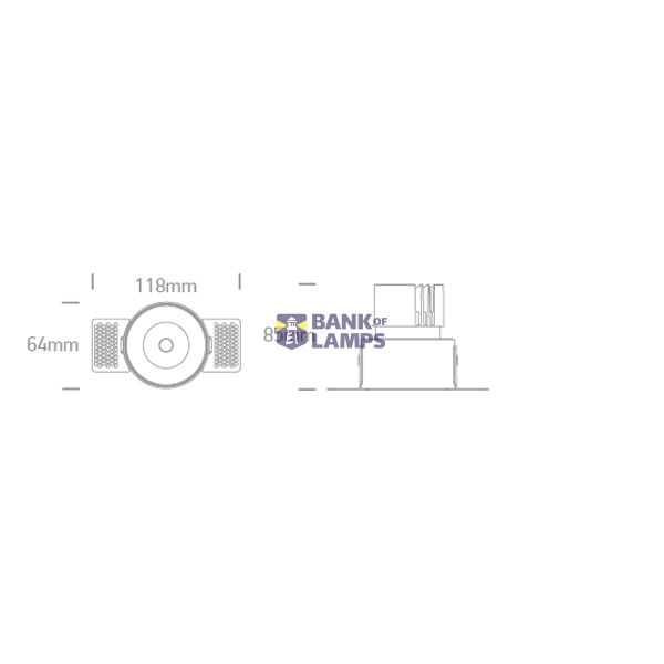 WHITE COB 12W CCTV 2-STEP TRIMLESS DARK LIGHT 700mA image 2