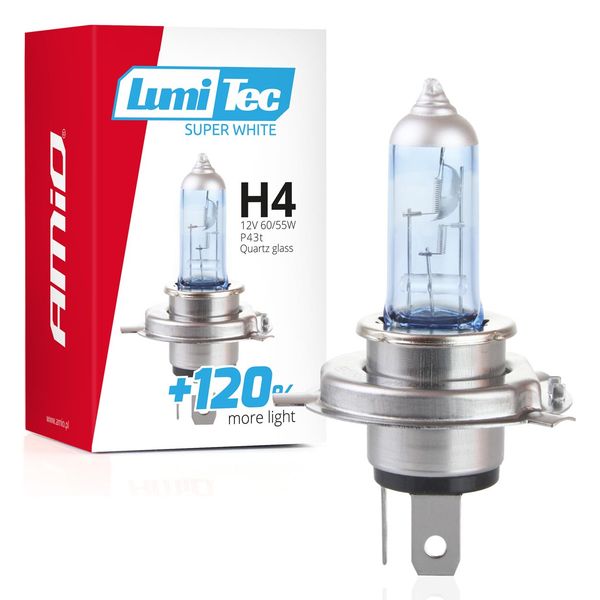 Halogen bulb H4 12V 60/55W LumiTec Super White +120% image 1