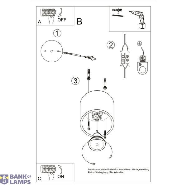 SPOT ORBIS 1 GREY GU10 1X40W IP20 image 8