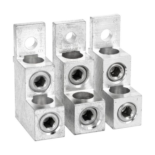 Terminal clamp sets for rigid and flexible cables. 3-piece set, each covers 1 pole for double cables for GL0320…GL0630 image 1
