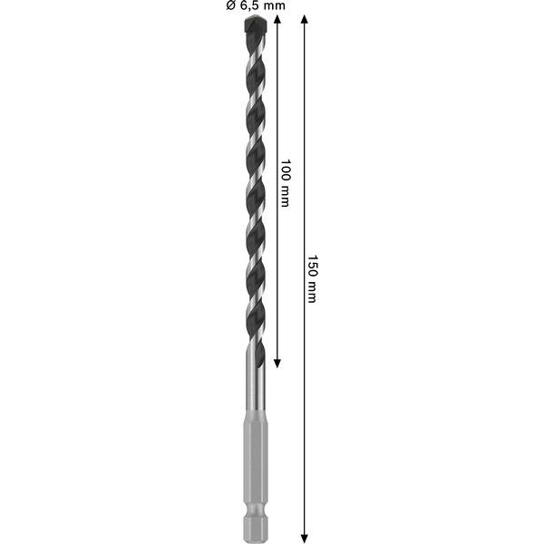 PRO HEX-5 Drill Bit 6.5x100x150mm image 2