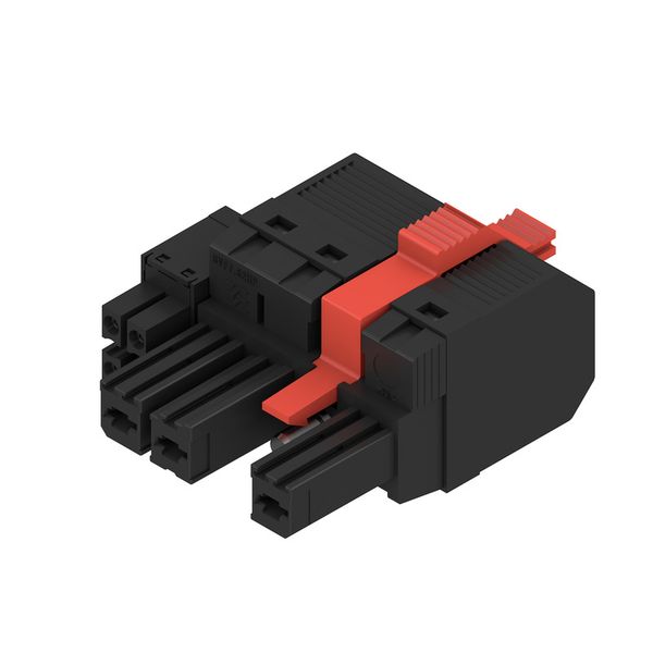 PCB plug-in connector, female plug, 7.62 mm, Number of poles: 3, 180°, PUSH IN with actuator, PUSH IN without actuator, Clamping range, max. : 10 mm², Box image 4