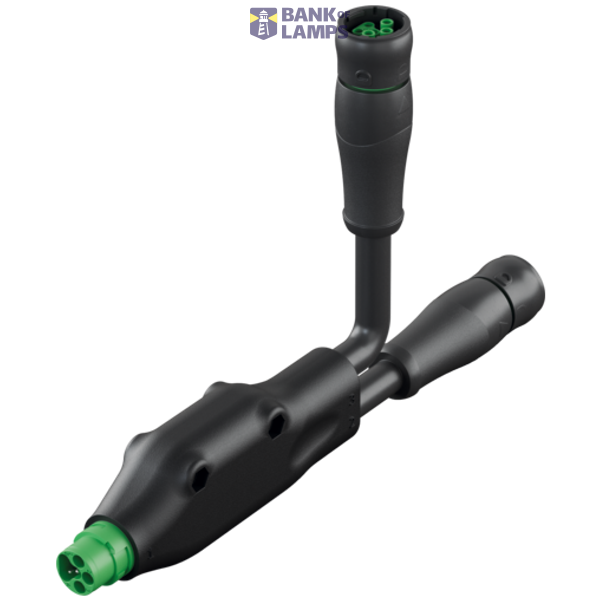 h-coupler MQ15 male - fem. 0° / fem. 0° 600V AC PVC 4x1.5 bk 10m 2.5m image 2