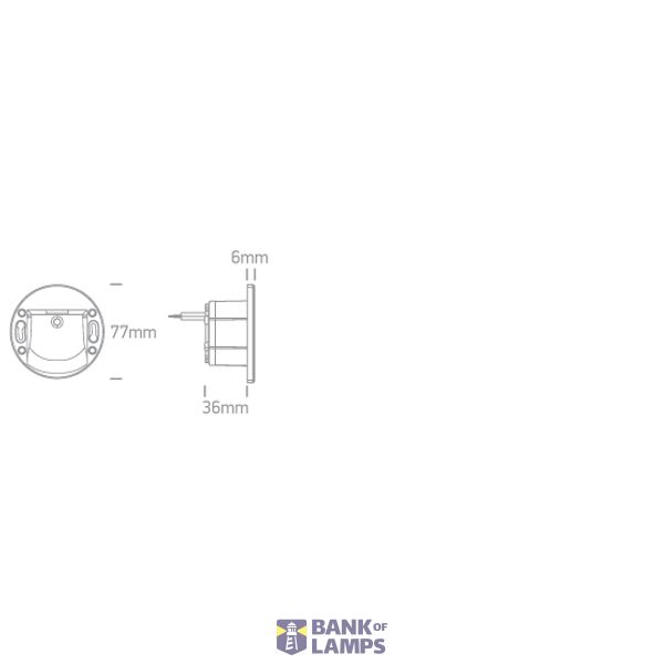 WHITE WALL RECESSED 3W LED CCTV IP65 230V EU ROUND BOX DARK LIGHT image 3