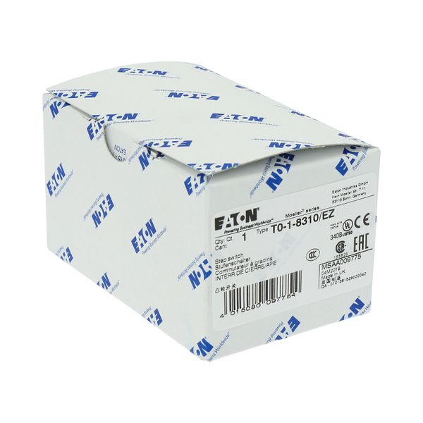 T0-1-8310/EZ Step switches, T0, 20 A, centre mounting, 1 contact unit(s), Contacts: 2, 45 °, maintained, With 0 (Off) position, 0-2, Design number 8310 image 22
