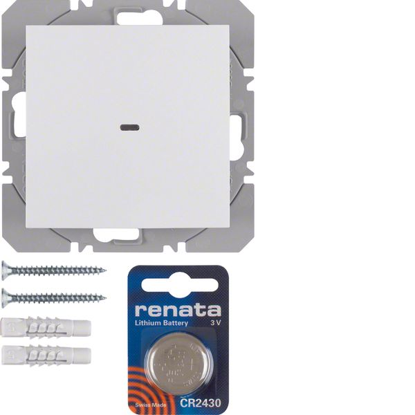 KNX radio wall-transm. 1gang flat quickl., S.1/B.3/B.7, p.white, matt, image 1