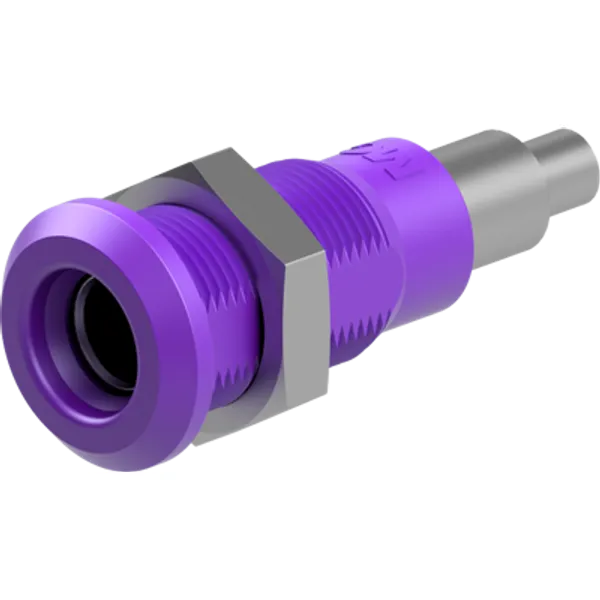 4 mm socket, solder connection, mounting Ø 8.1 mm, purple, 64.3042-26 image 1