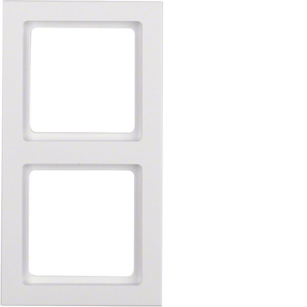 Frame 2gang Q.3 polar white velvety image 1