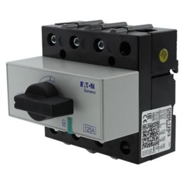 DMM-125/4+CM Switch-disconnector, DMM, 125 A, 4 pole, With blue rotary handle (Type C) and drive shaft, Vertical connection image 2