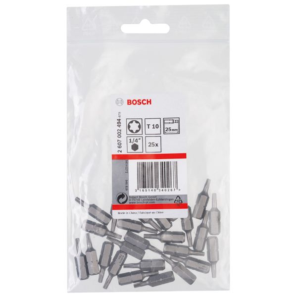 Screwdriver bit Extra Hard T10, 25 mm 25 pcs. image 2