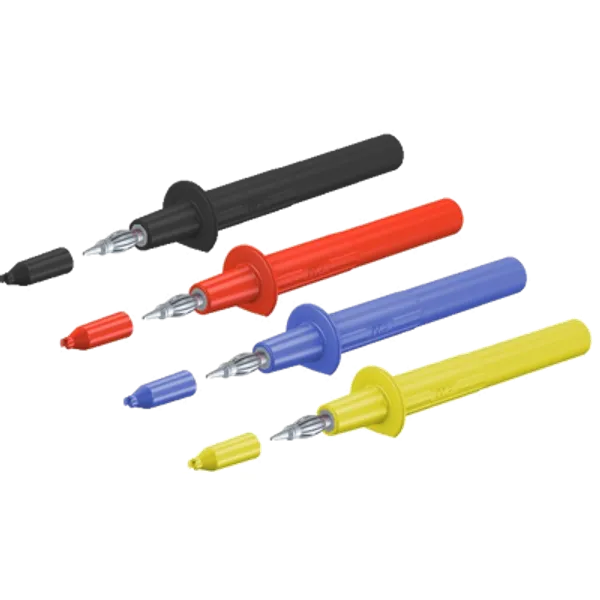 Test probe, socket 4 mm, rigid, 1 kV, yellow, 66.9112-24 image 1