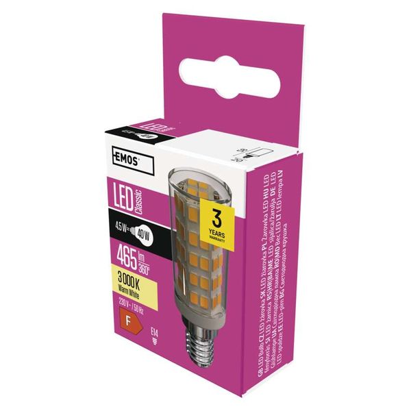 LED Fume hood bulb Classic JC / E14 / 4.5 W (40 W) / 465 lm / warm white image 1